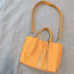 Colab mustard yellow tote bag
